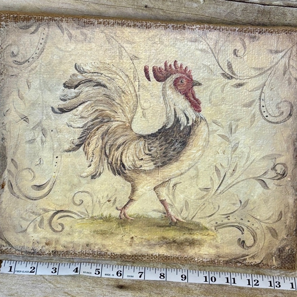 Rustic Rooster Canvas Art